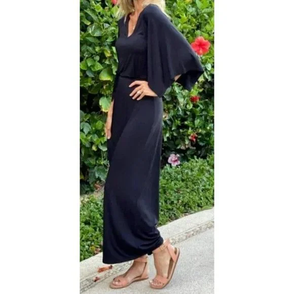 chinese dress ladies Black Kimono Dress Black / M